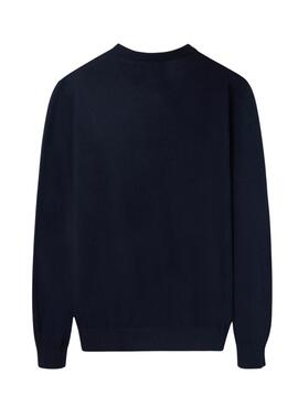 Jersey Silbon básico azul marino para hombre