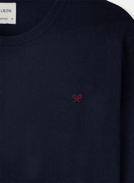 Jersey Silbon básico azul marino para hombre
