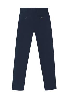 Pantalón chino Silbon Casual azul marino para hombre
