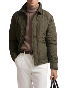Cazadora Silbon Field clásica verde para hombre