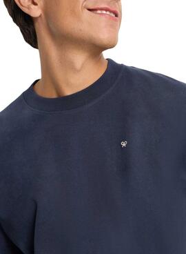 Camiseta Silbon Varsity club azul marino para hombre