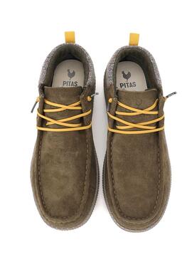 Botines Walkin Pitas Bob verde para hombre