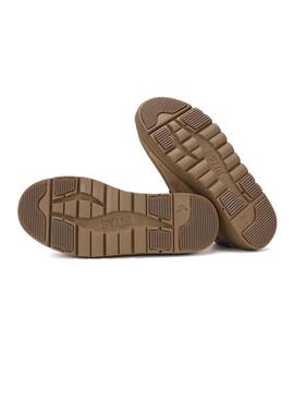 Zapatos Walkin Pitas Lyon camel para mujer