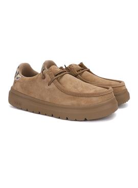 Zapatos Walkin Pitas Lyon camel para mujer