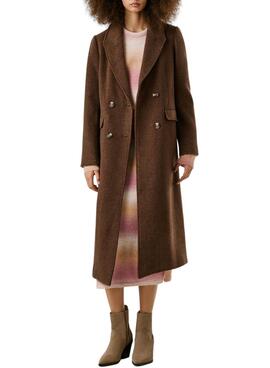 Abrigo Pepe Jeans Taylor marrón para mujer