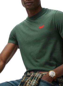 Camiseta Superdry Essential Logo verde para hombre