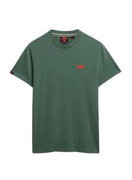 Camiseta Superdry Essential Logo verde para hombre