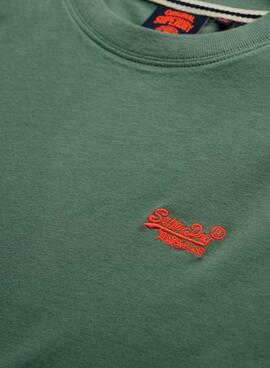 Camiseta Superdry Essential Logo verde para hombre
