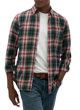 Camisa Superdry Vintage Check cuadros verde para hombre