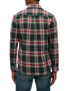 Camisa Superdry Vintage Check cuadros verde para hombre