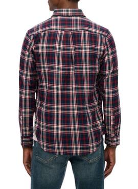Camisa Superdry Vintage Check cuadros azul marino para hombre