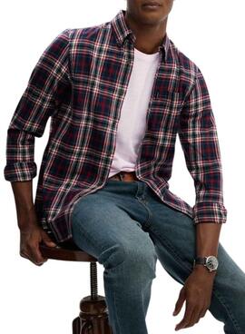 Camisa Superdry Vintage Check cuadros azul marino para hombre