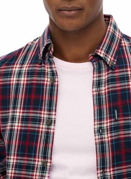 Camisa Superdry Vintage Check cuadros azul marino para hombre