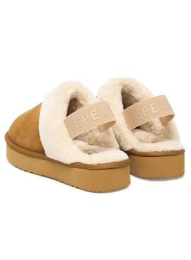 Zuecos Pepe Jeans Dissy camel para mujer