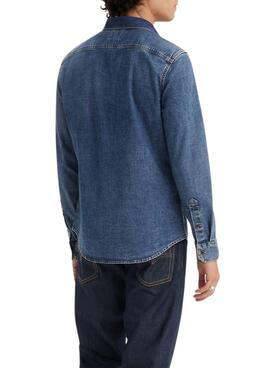 Camisa Levis Battery azul para hombre