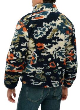 Polar Superdry Printed Fleece Zip estampado multicolor para hombre