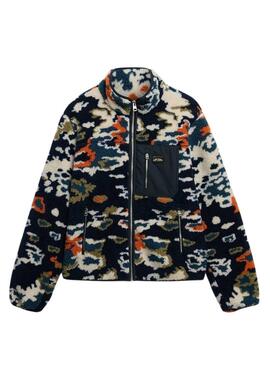 Polar Superdry Printed Fleece Zip estampado multicolor para hombre