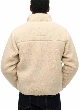 Polar Superdry Vintage Retro Full Zip beige para hombre
