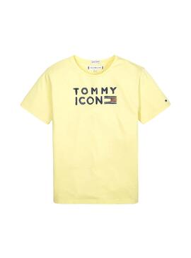 Camiseta Tommy Hilfiger Glitter Amarillo