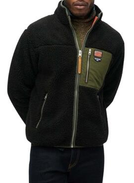 Polar Superdry Vintage Retro Full Zip negro para hombre