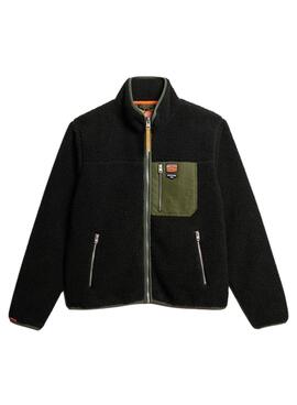 Polar Superdry Vintage Retro Full Zip negro para hombre