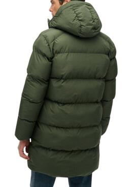 Cazadora Superdry Hooded Sports Puffe Mid acolchado verde para hombre