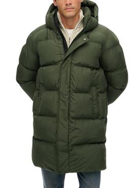 Cazadora Superdry Hooded Sports Puffe Mid acolchado verde para hombre