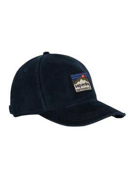Gorra Superdry Graphic Cord Trucker pana azul marino 