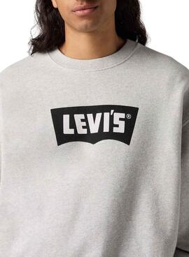 Sudadera Levis Premium graphic gris para hombre