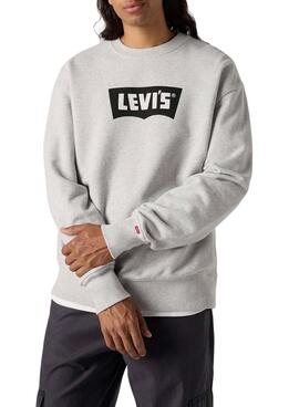 Sudadera Levis Premium graphic gris para hombre