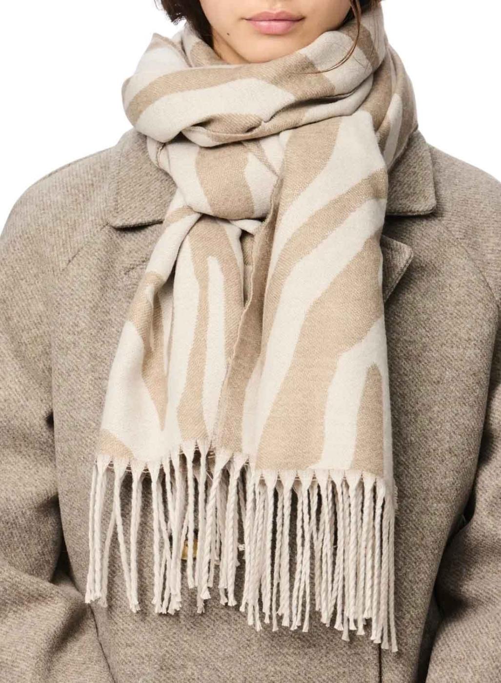 Bufanda Pieces Celin beige para mujer