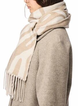 Bufanda Pieces Celin beige para mujer
