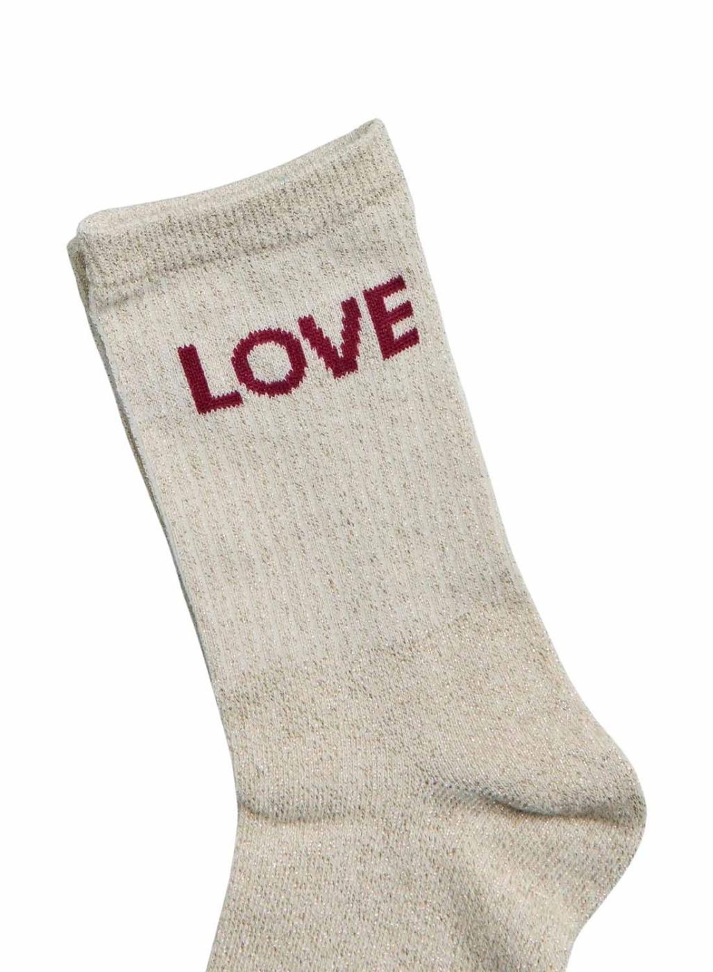 Calcetines Pieces Anna beige para mujer