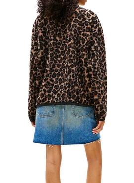 Chaqueta Tommy Jeans Teddy leopardo para mujer