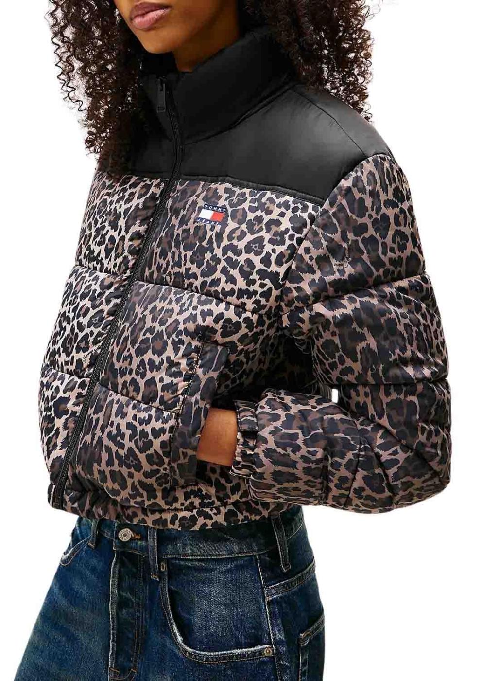 Cazadora Tommy Jeans Leopard para mujer