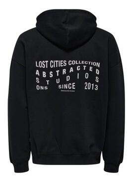 Sudadera Only and Sons Lost Cities negro para hombre
