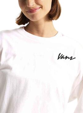 Camiseta Vans Script blanco para mujer