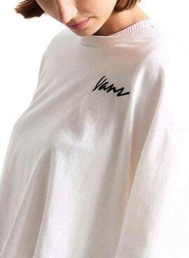 Camiseta Vans Script blanco para mujer