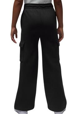 Pantalón cargo Jordan Brooklyn Fleece negro para niña