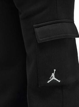 Pantalón cargo Jordan Brooklyn Fleece negro para niña