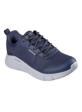 Zapatillas Skechers Bobs Flex Waterproof azul para mujer
