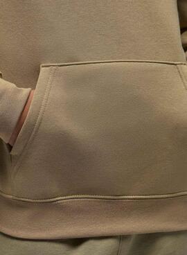 Sudadera Jordan Brooklyn Fleece capucha camel para niño