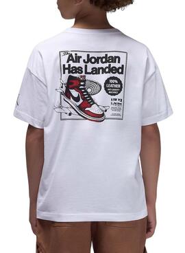 Camiseta Jordan Air Jordan Has Landed blanco para niño