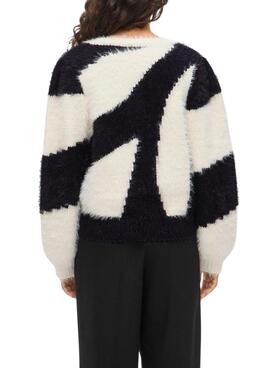 Jersey Vila Nuo negro y blanco para mujer