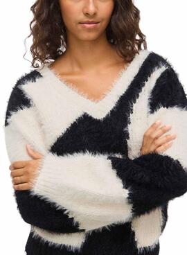 Jersey Vila Nuo negro y blanco para mujer