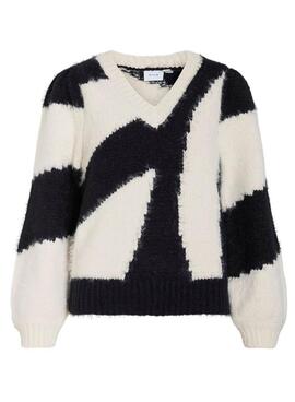 Jersey Vila Nuo negro y blanco para mujer