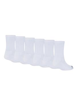 Pack 6 pares de calcetines Jordan Legend Crew blanco para niño