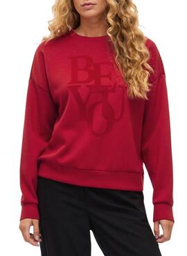 Sudadera Vila Reflect rojo para mujer