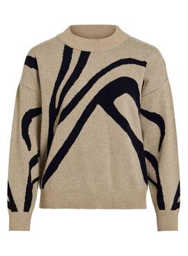 Jersey Vila Vitif beige para mujer