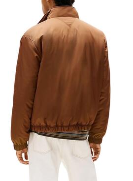Cazadora Tommy Jeans Padded marrón para hombre